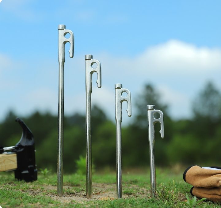 304 Stainless Steel Tent Stakes 20cm & 30cm Heavy-Duty Camping Ground Pegs for Tents, Canopies, Tarps & Outdoor Shelters